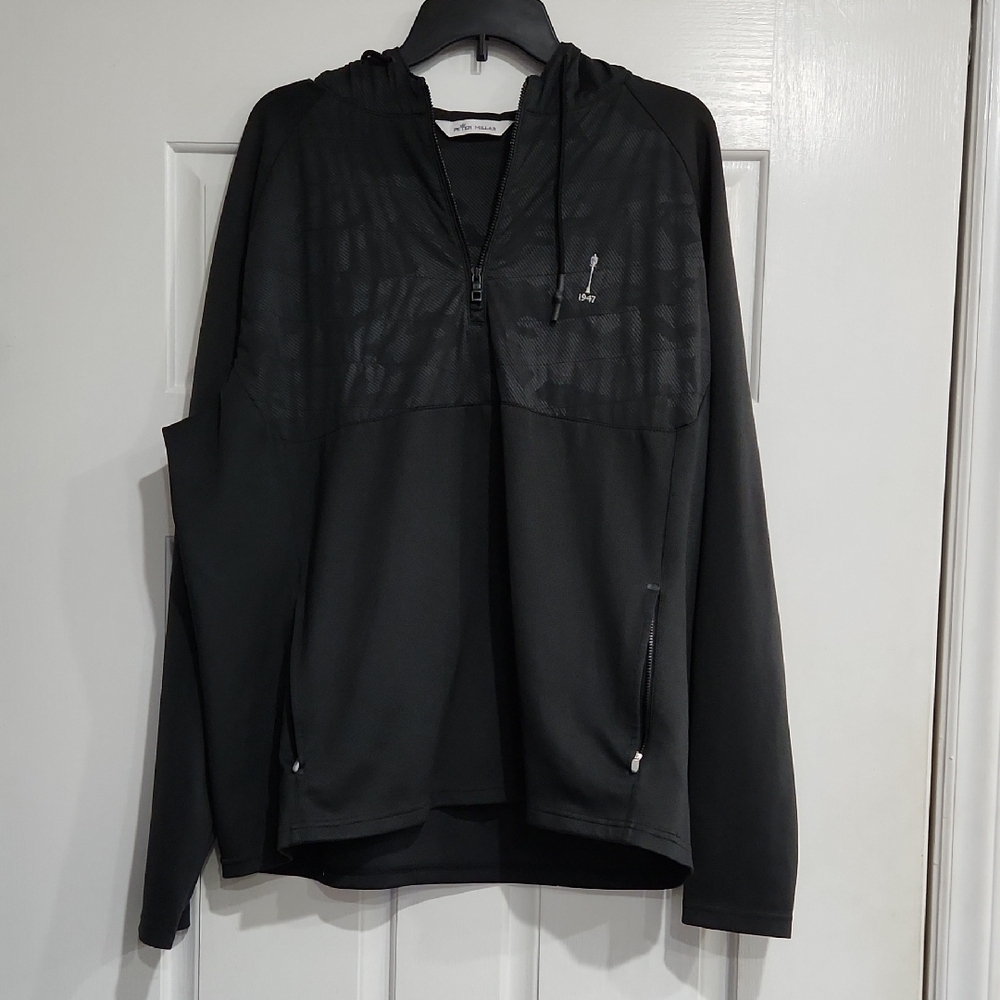 Peter Millar Black Half-Zip Pullover